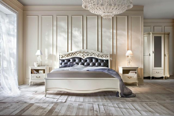 Italian style bedroom complete furniture bed nightstand wardrobe chest of drawers 2