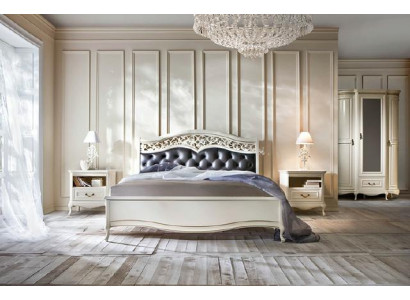 Italian style bedroom complete furniture bed nightstand wardrobe chest of drawers 2