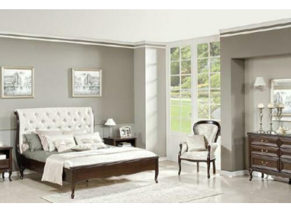 Complete bedroom: bed, double bed, nightstands, chest of drawers, armchair, Chippendale Royal