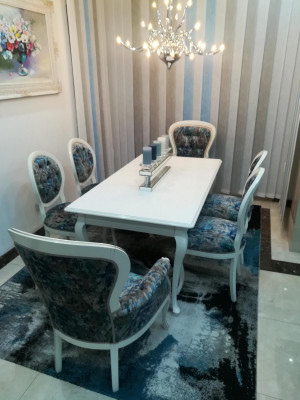 Dining table designer chairs seat dining chairs chair set table + 6 chairs set