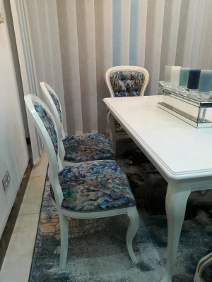 Dining table designer chairs seat dining chairs chair set table + 6 chairs set