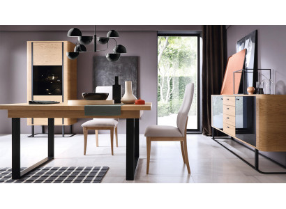 High-quality living room furniture set display cabinet + dining table + sideboard dresser