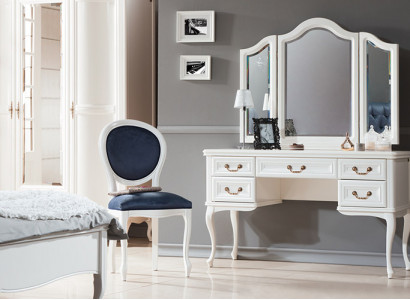 Vanity table with chair, dressing table, dressing dresser, makeup dresser, cosmetic table.