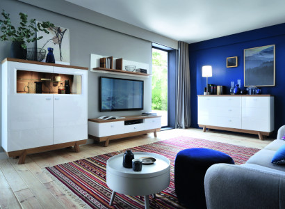 Living Room Furniture Set Wall Unit Sideboard Display Cabinet Shelf Design Hotel Furniture New