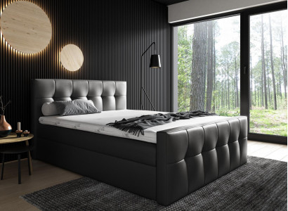 Box spring bed, bedroom beds, 200x200 upholstered bed, design, double, hotel furniture