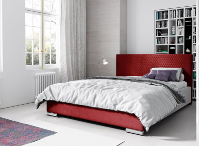Bed frame double bed red marriage bed beds upholstered bed modern polyester 180cm