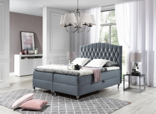 Double bed, matrimonial bed, bed frame, bed, upholstered bed, beds, box spring bed, polyester