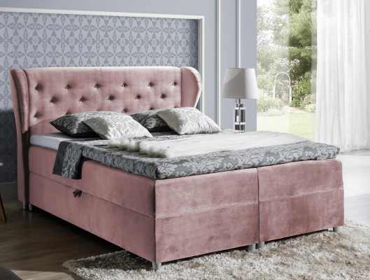 Bed upholstered bed box spring bed polyester beds double bed matrimonial bed bed frame