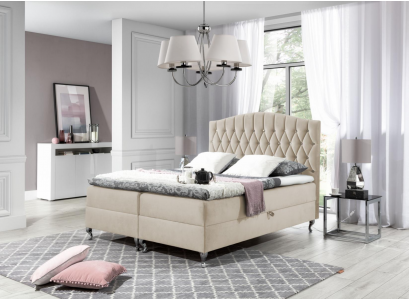 Double bed, matrimonial bed, bed frame, bed, upholstered bed, beds, box spring bed, polyester