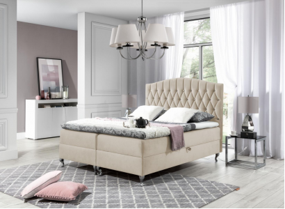 Double bed, matrimonial bed, bed frame, bed, upholstered bed, beds, box spring bed, polyester
