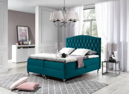 Double bed, matrimonial bed, bed frame, bed, upholstered bed, beds, box spring bed, polyester