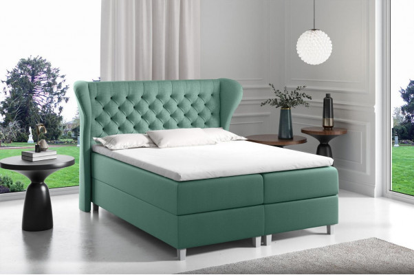 Chesterfield box spring bed furniture beds king size velvet hotel new bedroom