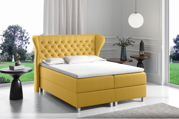 Chesterfield box spring bed furniture beds king size velvet hotel new bedroom