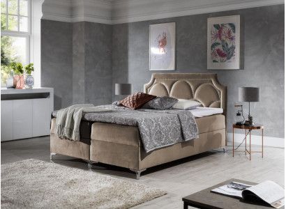 Double hotel upholstered bed bedroom beds box spring bed textile design
