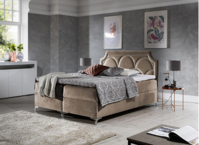 Double hotel upholstered bed bedroom beds box spring bed textile design