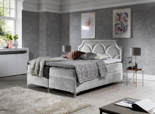 Double hotel upholstered bed bedroom beds box spring bed textile design