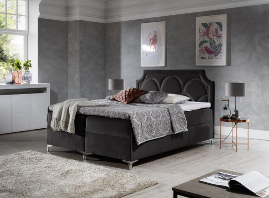 Double hotel upholstered bed bedroom beds box spring bed textile design