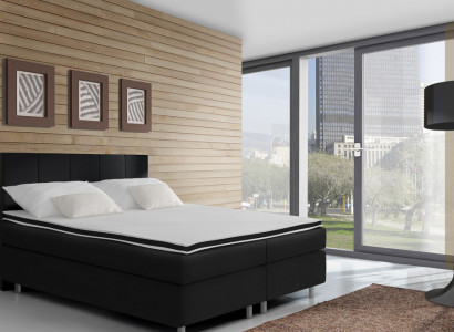 Box spring bed beds bed upholstered faux leather designer hotel double luxury design