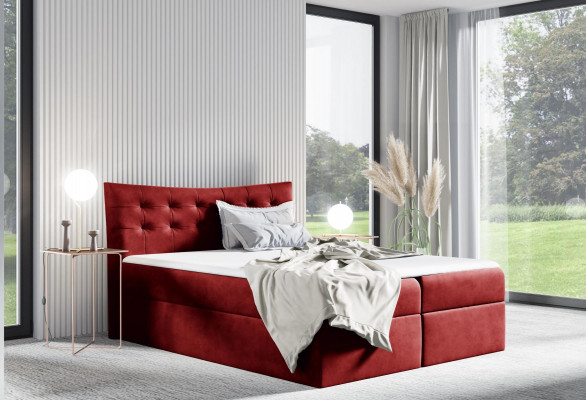 Bed, Bed Box, Box Spring Bed, Bedroom, Upholstered Design, Double, Hotel, 180x200
