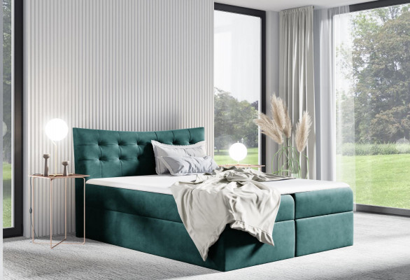Bed, Bed Box, Box Spring Bed, Bedroom, Upholstered Design, Double, Hotel, 180x200