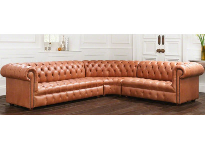 Living area corner sofa Chesterfield leather corner sofa couch upholstery corner.