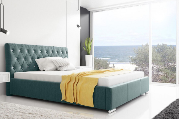 Bed frame bed double bed marital bed bedstead upholstered bed beds 200x200 gray
