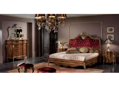 Bedroom furniture 5-piece set bed 2x nightstand dresser classic wood