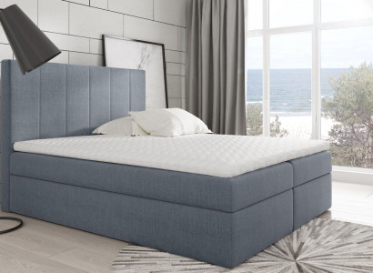 Modern bed bedroom beds fabric box spring bed textile design double hotel