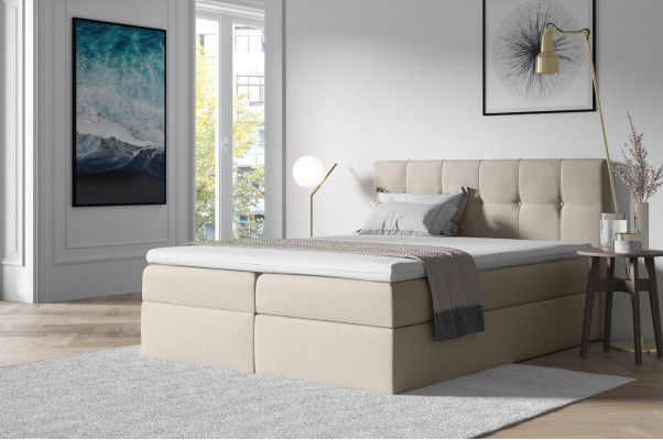 Fabric box spring bed textile design double hotel bedroom modern bed beds