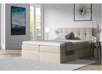 Fabric box spring bed textile design double hotel bedroom modern bed beds