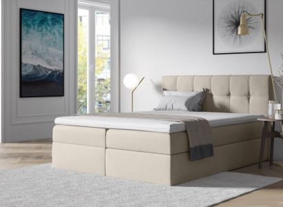 Fabric box spring bed textile design double hotel bedroom modern bed beds
