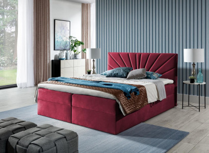 Box spring bed double bed bed with storage compartment marital bed beds upholstered bed red new