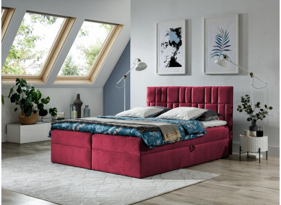 Double Bed Box Spring Bed Bed with Bed Storage Double Bed Beds Upholstered Bed Red New