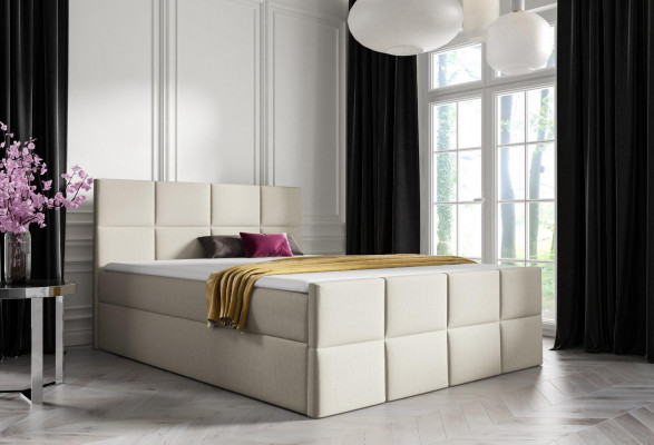 Bed bed box spring bed bedroom upholstery design double hotel modern