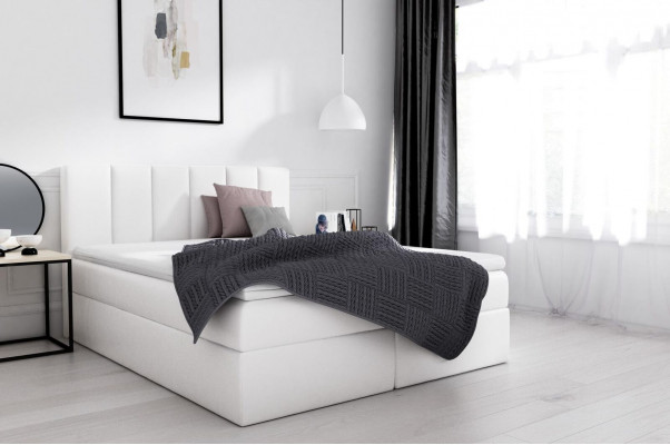 Box spring bed double bed bed with storage double bed beds upholstered bed white new