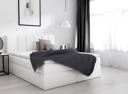 Box spring bed double bed bed with storage double bed beds upholstered bed white new