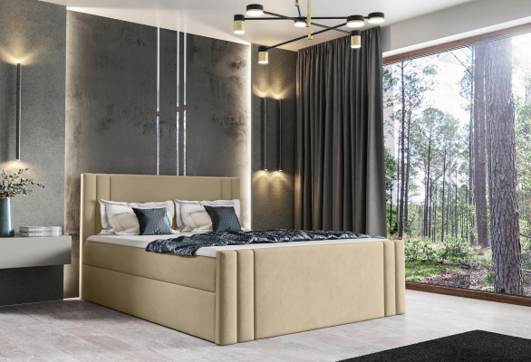 Bed Bedroom Beds Upholstery Design Double Luxury 180x200 Box Spring New