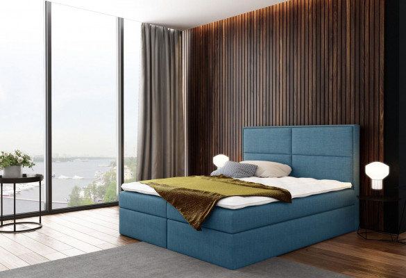 Bed with storage box upholstered bed box spring bed design double hotel bedroom