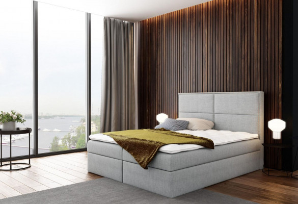 Bed with storage box upholstered bed box spring bed design double hotel bedroom