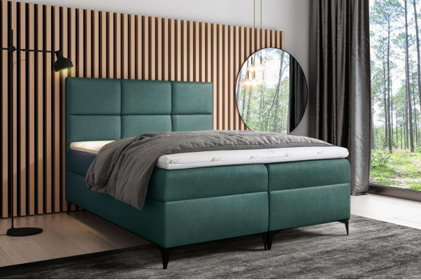 Box spring bed textile design double hotel modern bed bedroom beds 200x200