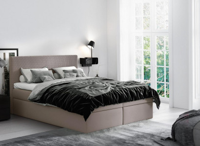 Box spring bed textile design double hotel modern bed bedroom beds 160x200
