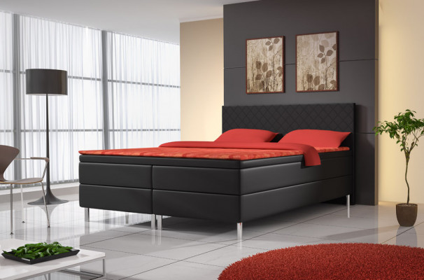 Upholstered bed beds bed upholstery artificial leather designer hotel double luxury design