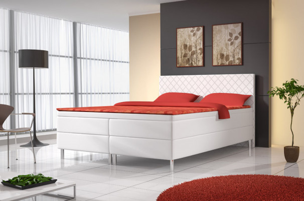 Upholstered bed beds bed upholstery artificial leather designer hotel double luxury design