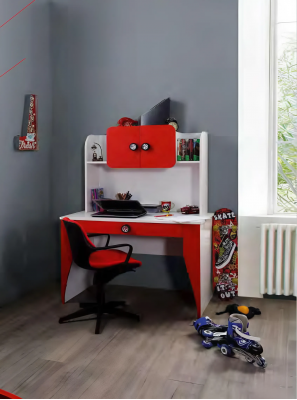 Desk with Shelves Modern Youth Room Children's Room Designer Furniture Luxury