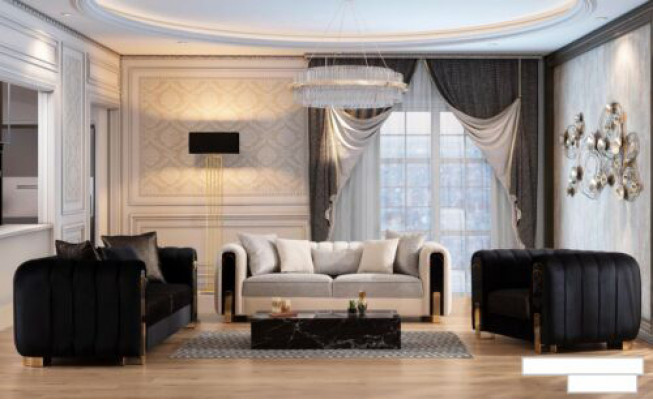 Medusa chair luxury single-seater couch textile upholstery furniture couches black fabric