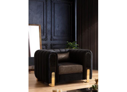 Medusa chair luxury single-seater couch textile upholstery furniture couches black fabric