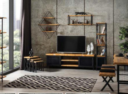 Dining room suite, dining table, shelf, cabinet, TV cabinet, living room set, 5 pieces.