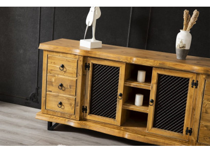Wooden Sideboard Cabinet Cupboard Sideboard Lowboard 190cm Cabinets Shelves