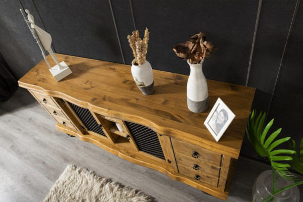 Wooden Sideboard Cabinet Cupboard Sideboard Lowboard 190cm Cabinets Shelves