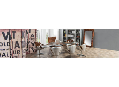 Wing Desk Spitfire Table Aluminum Airplane Luxury Office Furniture
